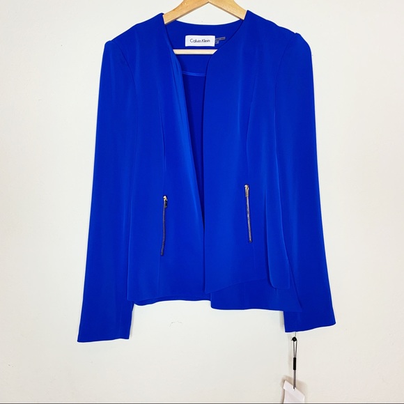 Calvin Klein Jackets & Blazers - Calvin Klein Royal Blue Blazer w/ Gold Buttons - 4